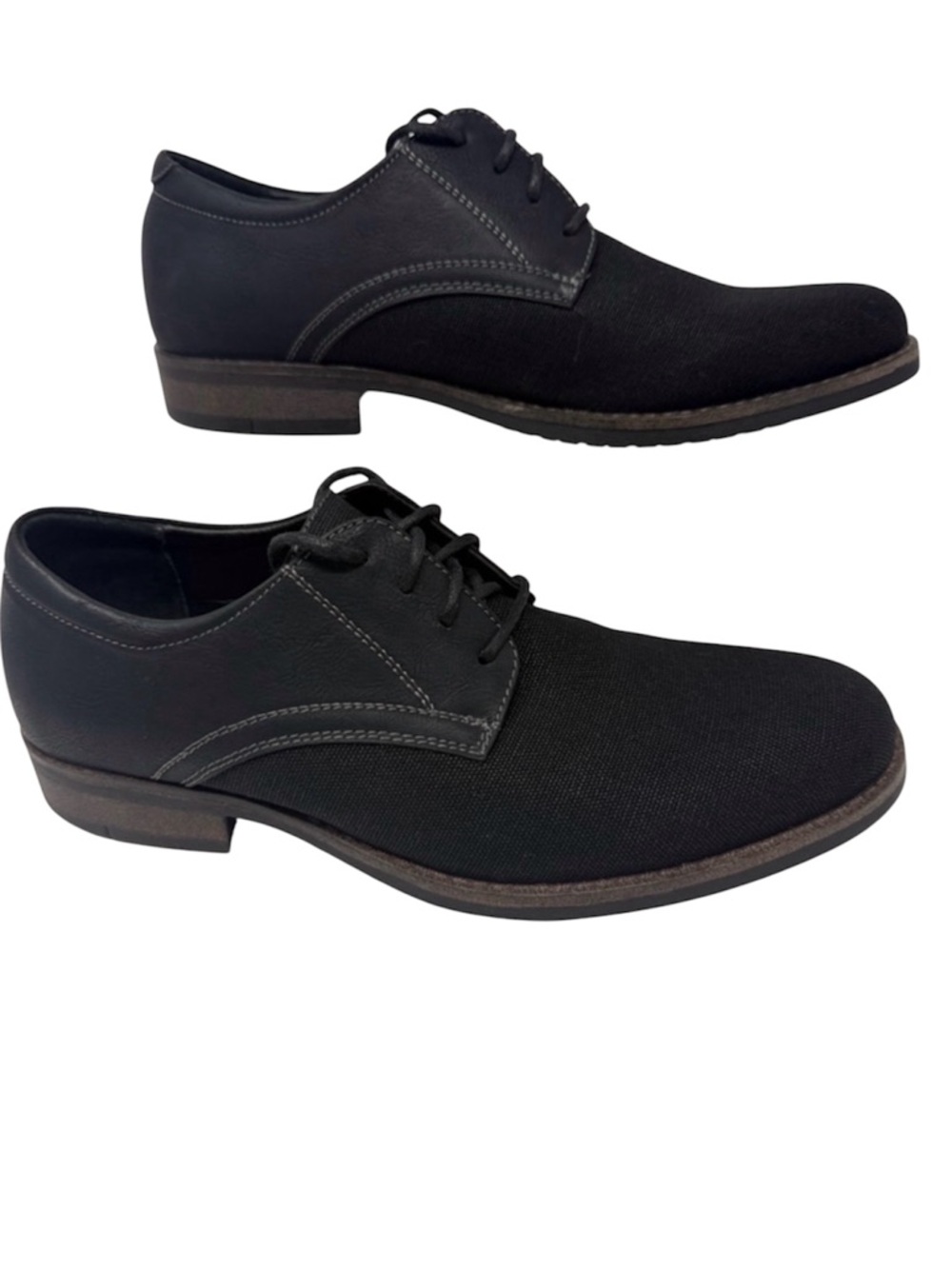 Perry Ellis Black Lace-Up Dress Shoes - Sleek Oxford Style Size 8